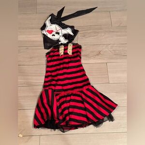 TWEEN Kids Pirate Costume dress  juniors size LARGE length 21in pit to pit 11in